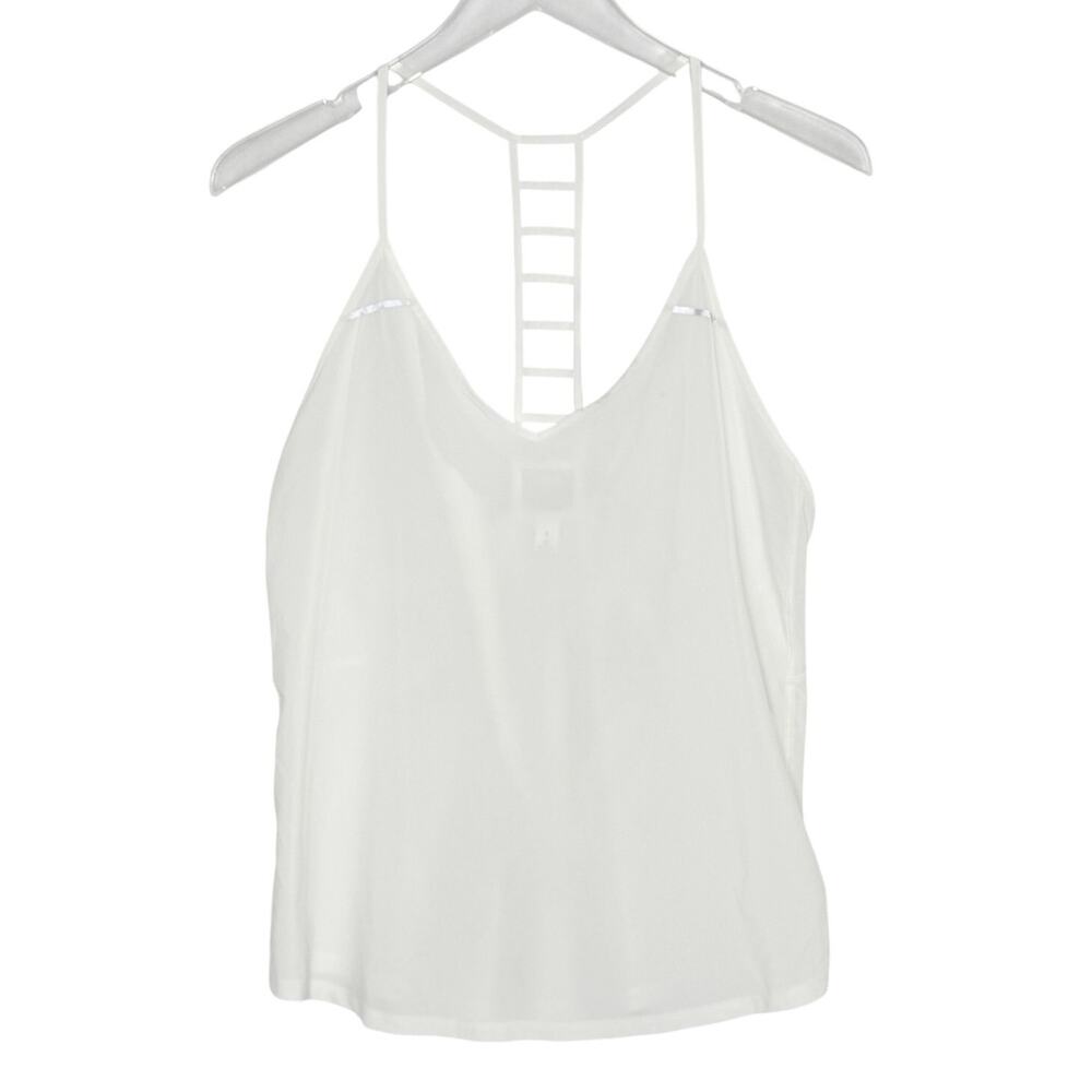 Lululemon Breezy Singlette Active Top 8 White Sleeveless Gym Running Yoga
